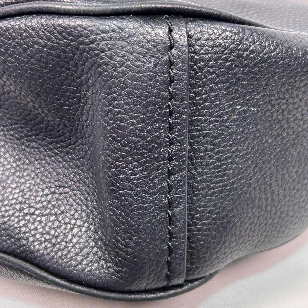 Coach Black Pebbled Leather Hobo Shoulder Bag Tassel Zip Pocket Purse F28993 - Picture 3 of 9